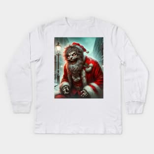 Dr Jekyll and Mr Claus Kids Long Sleeve T-Shirt